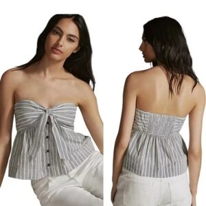 Dolan Anthropologie Tube Top Womens Black White Size Large NWT